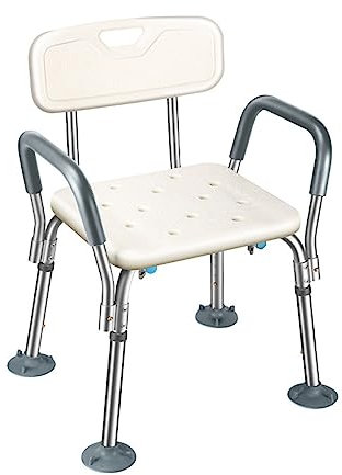 Sedia Doccia Anziani, Sedia Da Doccia Con Braccioli, Sedia for Doccia Anziani Antiscivolo, Sedile for Vasca Da Bagno, Sgabello Doccia Anziani, Montaggio Senza Utensili, Sedia Doccia