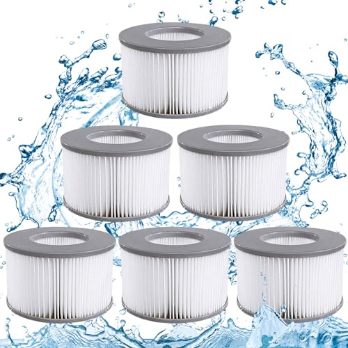 Ersättningsfilter för MSPA, bubbelpooltillbehör för MSPA bubbelpool, ersättningsfilter, filterpatron vattenfilter, filter för bubbelpool, kompatibelt med Mspa filter för MSPA FD2089 uppblåsbara pooler