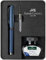 Faber-Castell 149625 - Set da scrittura Essentio blu alluminio, con penna stilografica M, flacone d'inchiostro da 30 ml e converter