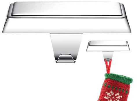 Palaufr Weihnachtsstrumpfhalter, Kaminhaken Weihnachtsstrumpf Halter, Metall Weihnachtsstrumpf Kleiderbügel, Rutschfeste Hänge Kaminhaken, Für Kaminsims Deko Schmücken