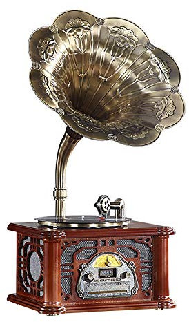 asdchZen Tocadiscos De Vinilo, Fonógrafo Chino, Tocadiscos De Vinilo Retro, Tocadiscos Clásico De Estilo Antiguo para Sala De Estar, Estéreo para Oficina