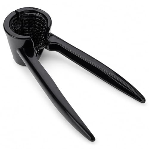MIJOMA Casse-noisette et pince à champagne 17 cm - Ouvre-noix robuste en aluminium revêtu - Outil polyvalent pour noix et bouchons de vin mousseux - Noir