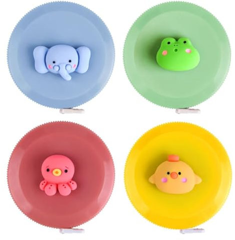 Maßband Körper,4 PCS Maßband Cartoon-Maßband Schneidermaßband Abziehlehre Teleskop-Maßband für Maßlänge Körpergewebe
