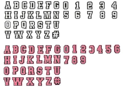 Hugwish Schuhe Charm Buchstaben Alphabet A-Z Zahlen 0-9 74pcs, Anstecker Pins, Accessoires Shoe Charm Stecker Sticker Letter Für Damen