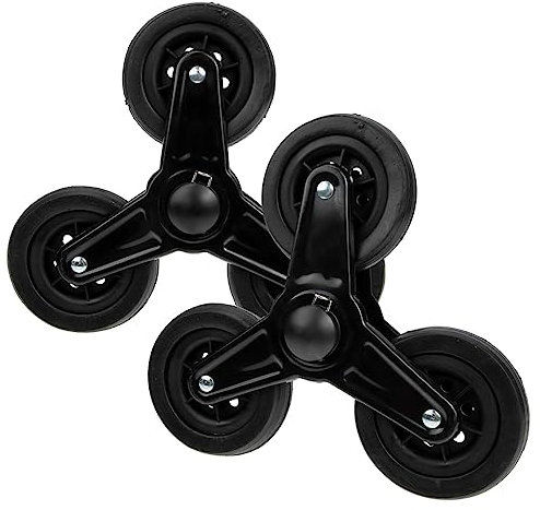 CAXUSD Treppensteiger Rollen Dreieckige Eisen Trolley Räder Für Einkaufswagen Und Gepäckwagen Treppenzubehör Kraftsparend Reisewagen Ersatz