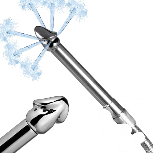 BDSMJOY 2er Buttplug Set,Po Dusche Eichel Form Analdusche für Analverkehr,mit 6-Löcher Klistierspritze + Analplug für Frauen Männer,Metall Einlauf zur Darmreinigung,Klistier Anal Plug Dusche (A)