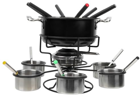 Cabilock Fondue Stove for Cheese Fondue Portable Stainless Steel Pot Safe and Elegant Cookware