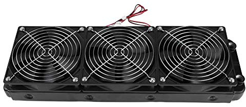 Generic Radiador de Refrigeración por Agua para CPU de 120 Mm Radiador de de Calor Portátil de 18 Tubos con Ventilador para CPU de Computadora de Rosca G1/4 Negro Refrigerado por Agua para (360 mm)