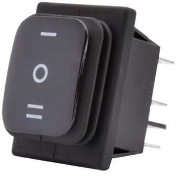 Interrupteur à bascule étanche robuste KCD4-203, 16 A, 250 V CA, 30 x 22 mm, T85, IP65, 6 broches, DPDT, marche/arrêt, marche/arrêt, 12 V, 220 V(Black No Light,220V)