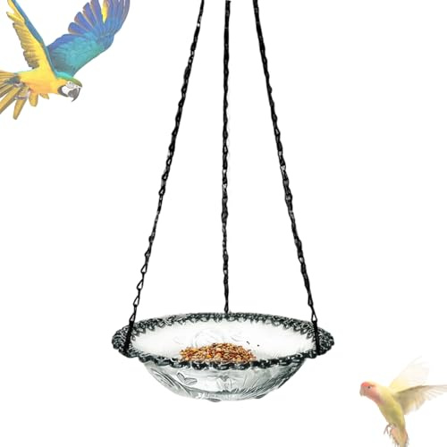 Wasserspender für Vögel | für den Außenbereich – Vogelhaus aus Metall zum Aufhängen, dekoratives Design für Beobachtungsstation Natur im Garten, Balkon oder Baum