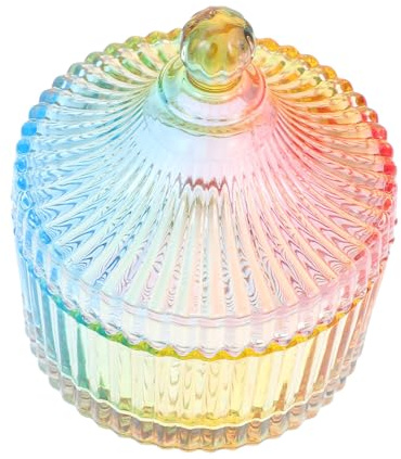 Yardenfun Bocal Verre Transparent pour Rangement De Bonbons Récipient De Stockage pour Cuisine Maison