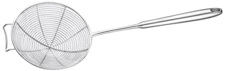 SMASOLO Espumadera Colador Acero Inoxidable Malla Resistente Para Freír y Escurrir Patatas Fritas Cocina Profesional Utensilio Duradero De Mango Seguro Contra Quemaduras