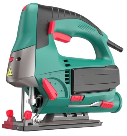 Seghetto Alternativo Elettrico Con Guida Laser A 6 Lame For Il Taglio Del Legno. Utensili Elettrici. Facile Da Usare