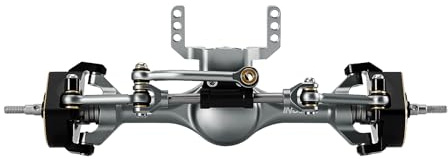 INJORA +7mm Planet Front Axles with Double Joint Shafts & Scale Hydraulic Steering for 1/18 TRX4M Upgrade(Titanium)