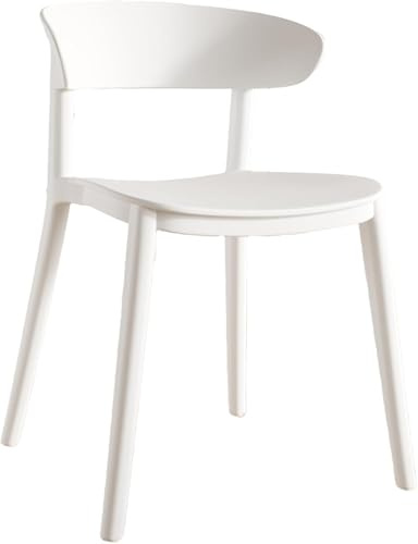 Stapelbart set med uteplatsstolar i plast – bekväm sittplats för inomhus/utomhus matsal och vardagsrum – perfekt för underhållning och avkoppling