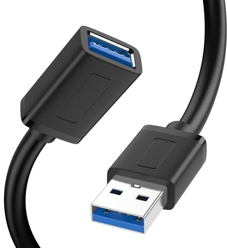 Vancle Cable Alargador USB 3.0 5 GB/s 1M, Cable de Extensión Tipo A Macho a Hembra, para Cámara Impresora Ordernador Ratón Teclado Hub Pendrive y Otros (1 Pack)