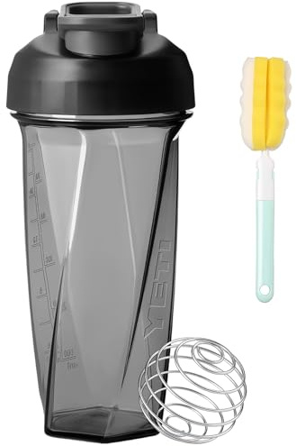 AuraFusion Shaker Shaker Proteinshake Protein Shaker 600ML Für Sportler Fitnessfans Berufstätige Für Gym Training Büro Reise Blender Bottle Auslaufsicher Schwarz