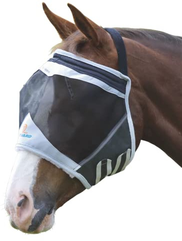 Shires Fliegenmaske ohne Ohren, engmaschig, schwarz