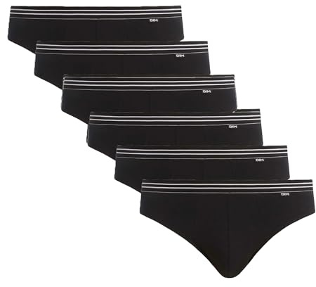 Dim Slip Ecodim, Homme, Noir (Noir/Noir/Noir/Noir + Noir/Noir 0hz), XL, Lot de 6,