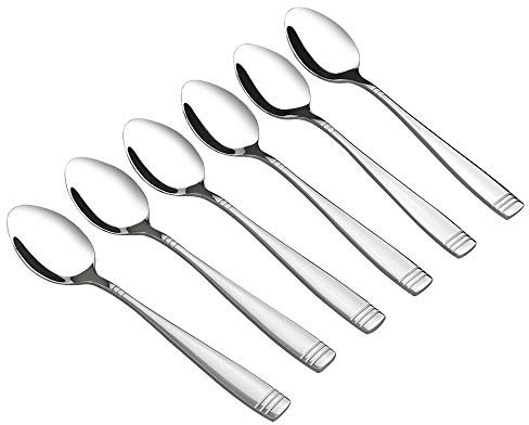 Dynko Stainless Steel Teaspoons Set, Coffee Spoon Set, Pack of 12, 15 cm