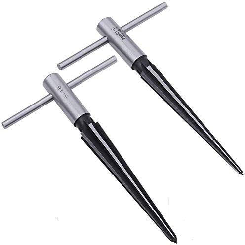 Lheng 1/8-1/2 3-13mm And 5mm - 16mm Bridge Pin Hole Hand Held Reamer T Handle Tapered 6 Fluted Chamfer Reaming Woodworker Cutting Tool