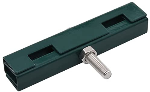 vidaXL U-Mattenverbinder 10 Sets für Doppelstabmatten Gittermattenverbinder Doppelstabgittermatten Zaun Gitter U-Form Grün Verzinkter Stahl