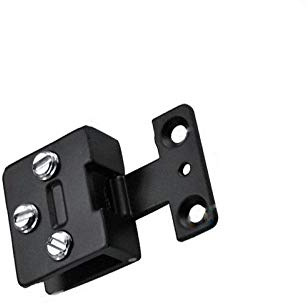 Clip di bloccaggio in vetro, 2 pezzi di clip di bloccaggio per porta, cerniera per doccia resistente per porta in vetro, adatta per vetro da 5-8 mm/Nero