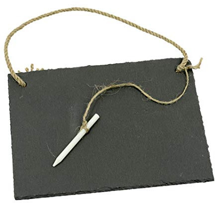 STG 23x16cm Schieferplatte MEMOBOARD mit Kreide Schiefer Platte Tafel Kreidetafel Blumentafel Hänger Willkommen Welcome Schreibtafel Floristik Hochzeitsdeko