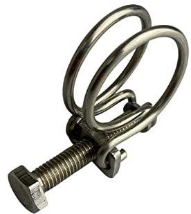 Lot de 4 colliers de serrage à double fil en acier inoxydable 27-32 mm