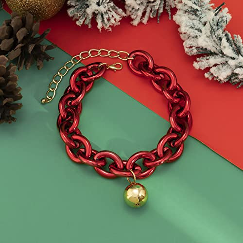 Necklace Pendant Round Ball Pendant Chunky Link Choker Necklace For Women Punk Jewelry Neck Chain Party Gifts friendship necklace Wedding Christmas for women