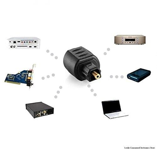 Adaptador de Audio óptico de Fibra óptica de 3,5 mm Hembra Jack Plug a Digital Toslink Macho