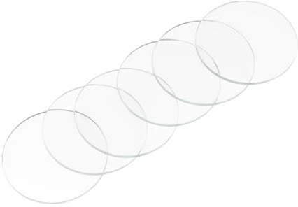 ABOOFAN 6 Pezzi Lente in Rotonda per Orologio da 34,5mm Spessore 1,0mm Alta Definizione e Alta Trasparenza Accessori per Riparazione Orologi Professionali
