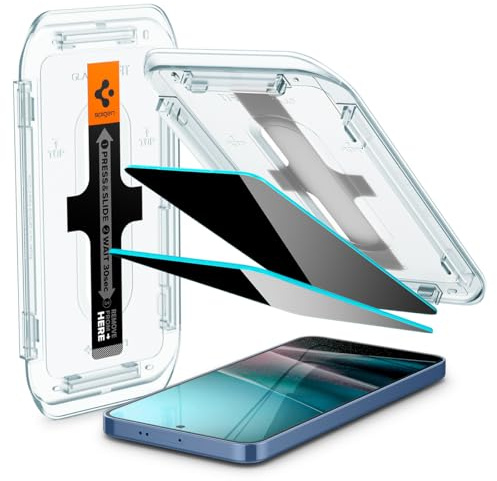 Spigen EZ Fit Sichtschutzfolie [2P] für Samsung Galaxy S25 Plus, S24 Plus | Privacy Schutz, inklusive Installationskit, Kratzfest, Hüllenfreundlich, 9H Härte Folie