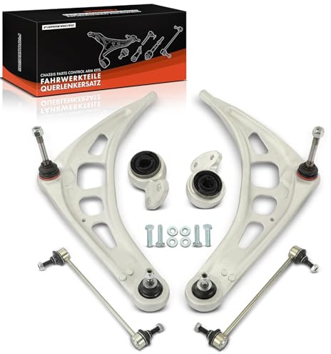 Frankberg 2x Querlenker + 2x Hydrolager + 2x Koppelstange 31121094465 | Kompatibel mit 3er E46, 3er Cabriolet E46, 3er Coupe E46, Z4 Coupe E86, Z4 R.o.a.d.s.t.e.r E85, 3er Touring E46