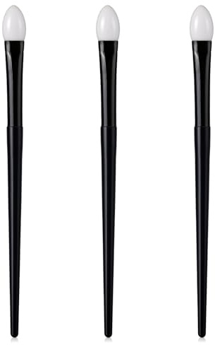 Molain Silicone Eyeshadow Brush, Makeup Applicator Lip Mask Makeup Brushes Silica gel Makeup Eyebrow Lipstick Brushes Lip Mask Makeup Brushes for Liquid Eye Shadow Applying Cream(3Pcs)