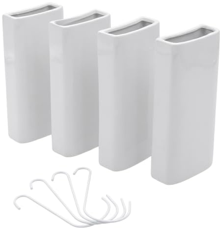 Keramik Luftbefeuchter eckig für Heizkörper 4er Set - 20 x 9 cm - Wasserverdunster zum Einhängen an Heizkörpern - Universal Raumbefeuchter Wasser Verdampfer kabellos