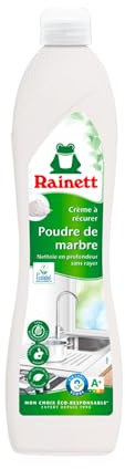 RAINETT - Crème à Récurer - Nettoie en Profondeur Sans Rayer - Formule à Base de Poudre de Marbre & Minéraux - Spéciale Cuisine - Ecolabel - 500 ml