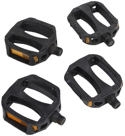 Pedale Fahrrad, 4 Stück Nylon-Kunststoff Kinderfahrradpedal Kinderfahrradpedale Fahrradpedale Pedale 12mm Fahrradpedale mit Reflektierendem Streifen für Rennrad,