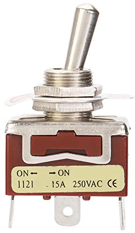 Interruttore a Levetta 3 Pin su ON 5 Pezzi 12 Mm, 2 Posizioni 15A 250 V, Automobile, Elettrodomestico, Interruttore a Levetta 3 Pin su ON