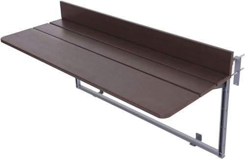 Tavolo da lavoro pieghevole per esterni, per terrazza, giardino, tavolo da lavoro con barra sospesa (60 x 37 cm)