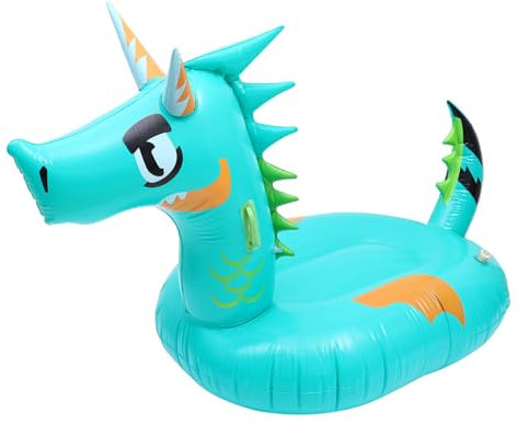 JOINPAYA Adult Floating Bed Inflatable Swimming Bed Cartoon Dragon-shaped Water Mat Portable Swimming Mat for Pool Beach Creative Floating Pad for Relaxation