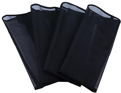 Atmungsaktive Pferdegamaschen für Fliegen, schützende Pferdebeinbandagen, Fliegenstiefel für Pferde, Netzstoff, 4 Stück