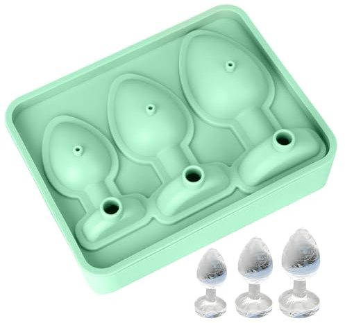 Eiswürfelform Silikon Plug Eiswürfelform for Butt Plug, Analplug Eis Schale, Eiswürfel form Lustig für Bar Cocktails Whiskey Kaffee Tee, Kreative Eiswürfelschale Neuheit Geschenk（Grün）