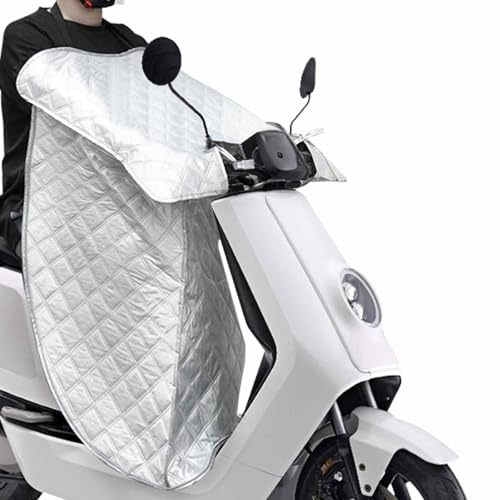 Favoto Funda para piernas para Scooter para el Invierno – Funda Universal para piernas de Scooter con Bolsillo para móvil, reflectores, protección Impermeable y Cortaviento, Color Plata