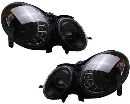 UMDJJU Per Benz Classe E W211 E200 2003-2009 Stile LED Auto Faro Gruppo Proiettore Lente Accessori Kit Fari Auto Fari Principali Anteriori