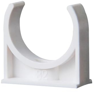 Paquete de abrazaderas para tuberías, Abrazadera de tubo tipo U de PVC, varios tamaños, color blanco, paquete de 10(20MM)