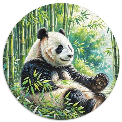 RiesenPanda Rund Puzzles 1000 Teile Fur Erwachsene Und Kinder Wildtiere Geschicklichkeitsspiel Geschenk Fordernd Kleinkinder Groß 1000pcs (67.5x67.5cm)