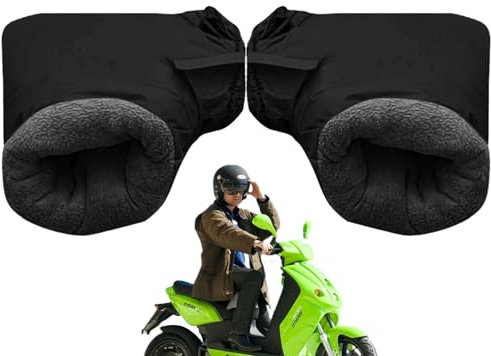 Générique Gants De Moto Hiver | Manchons De Poignée De Moto | Mitaines Thermiques De Guidon De Motos | Mitaines De Guidon pour Vélo De Route, VTT, Scooters, Vélos Pliants