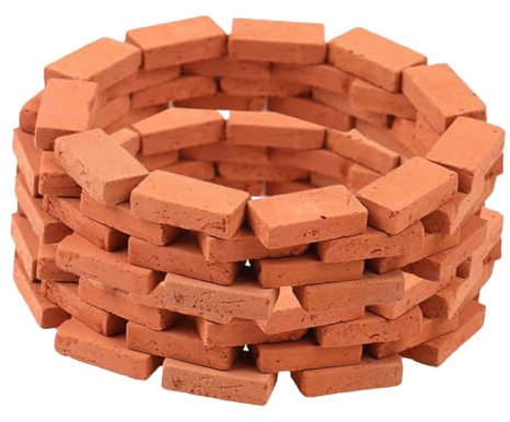 FUNOMOCYA 16 in Argilla Rossa, Kit di Mattoni da Costruzione Realistici per Modelli Fai da Te e Decorazioni di Case delle Bambole, per Diorami e Paesaggi in Miniatura