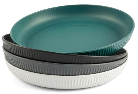 M.J COMFY-LIFE Pasta Bowls Large Unbreakable Plastic Serving Bowls Lightweight, Dishwasher Safe Deep Cereal Bowls for Pasta, Salad, Rice – Ideal for Everyday Use & Family Dining (4-Color Set, 4-Pack)
